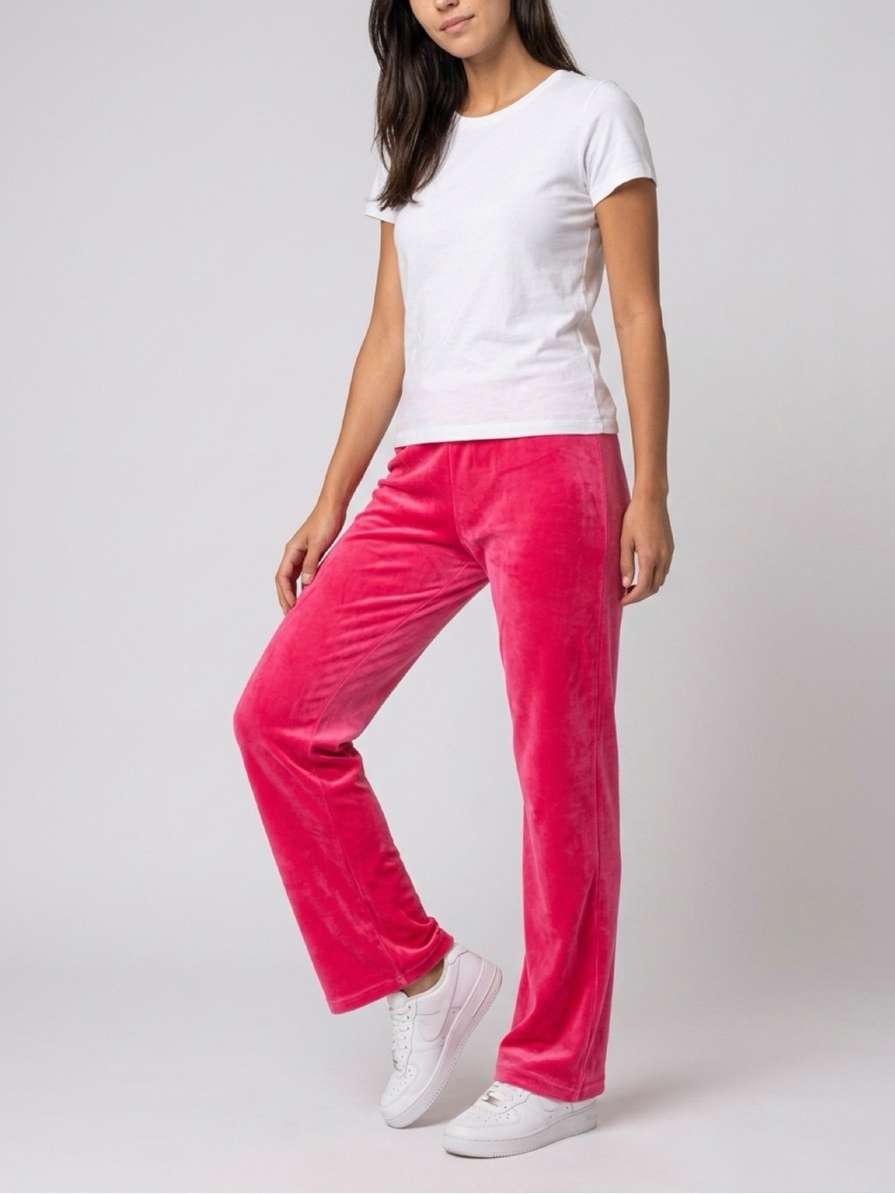 Juicy Couture Hot Pink Velvet Skinny Pants